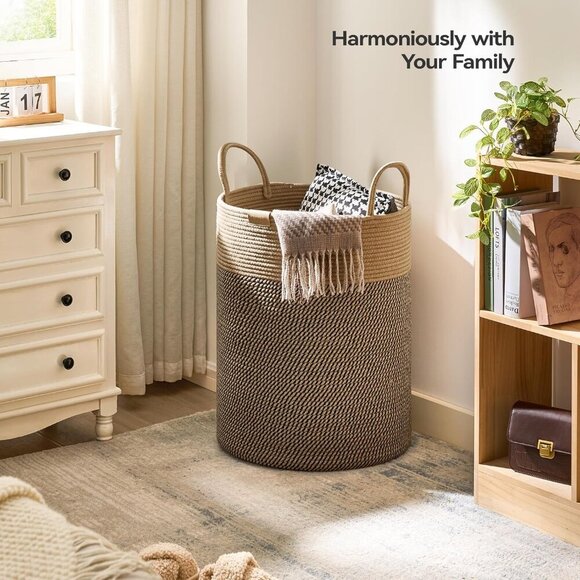 Laundry Hamper 95L,Large Laundry Basket for Clothes,Decorative Storage Basket fo - Picture 3 of 6